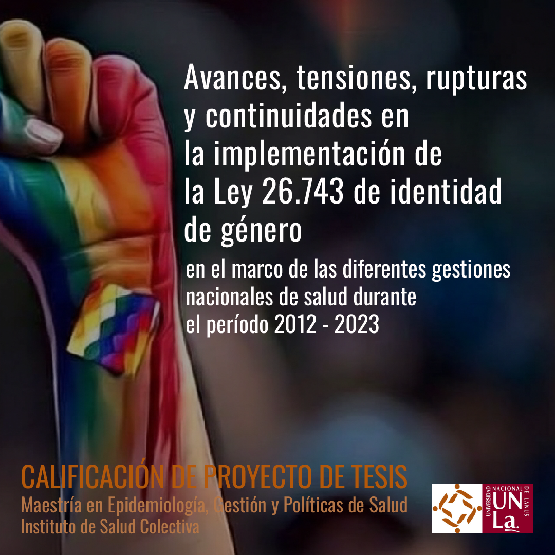 Calificación de Proyecto de Tesis de la Maestría en Epidemiología, Gestión y Políticas de Salud
